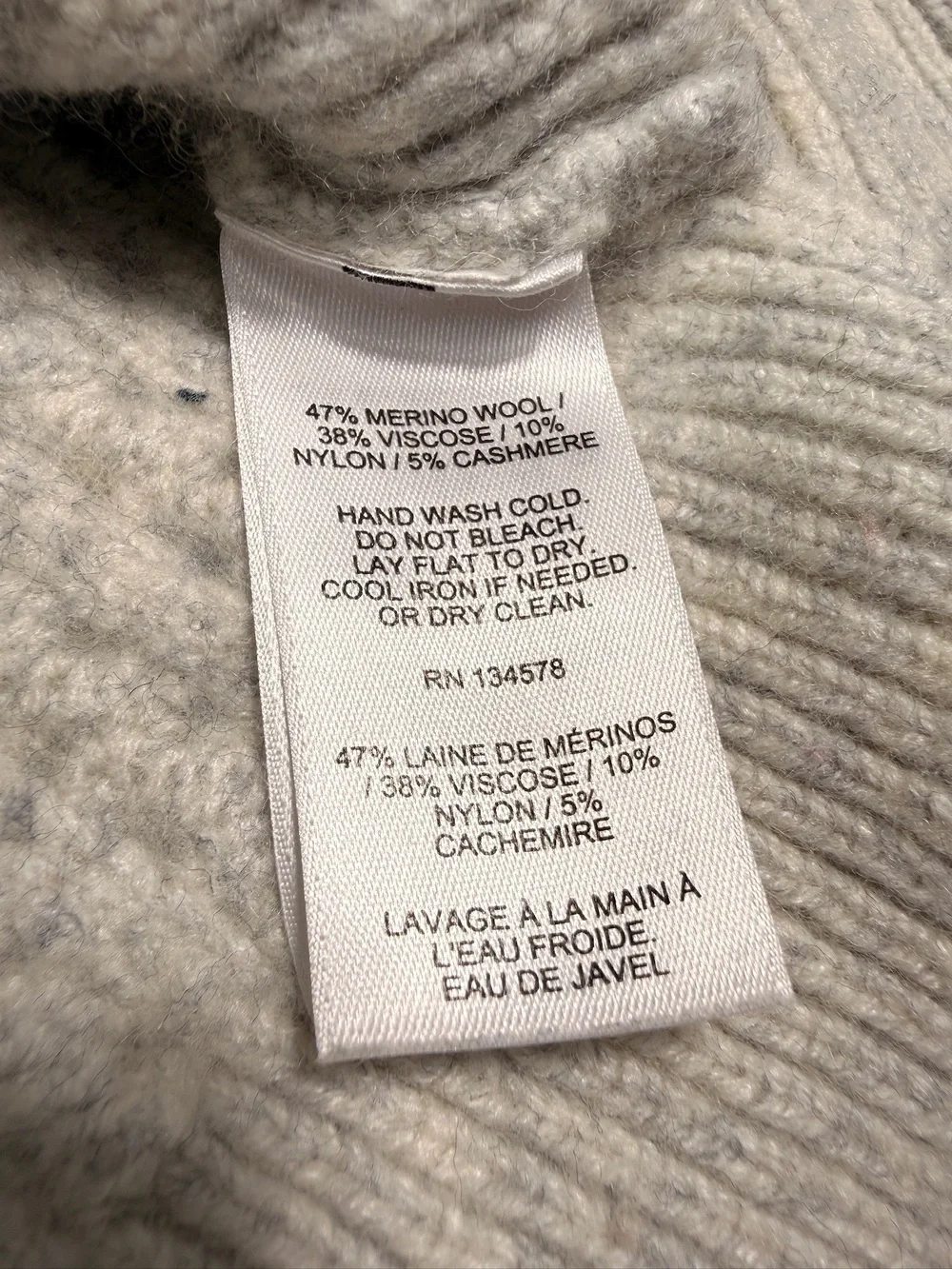 Vineyard Vines Cashmere Merino Wool Cable Knit Mock Neck Sweater S